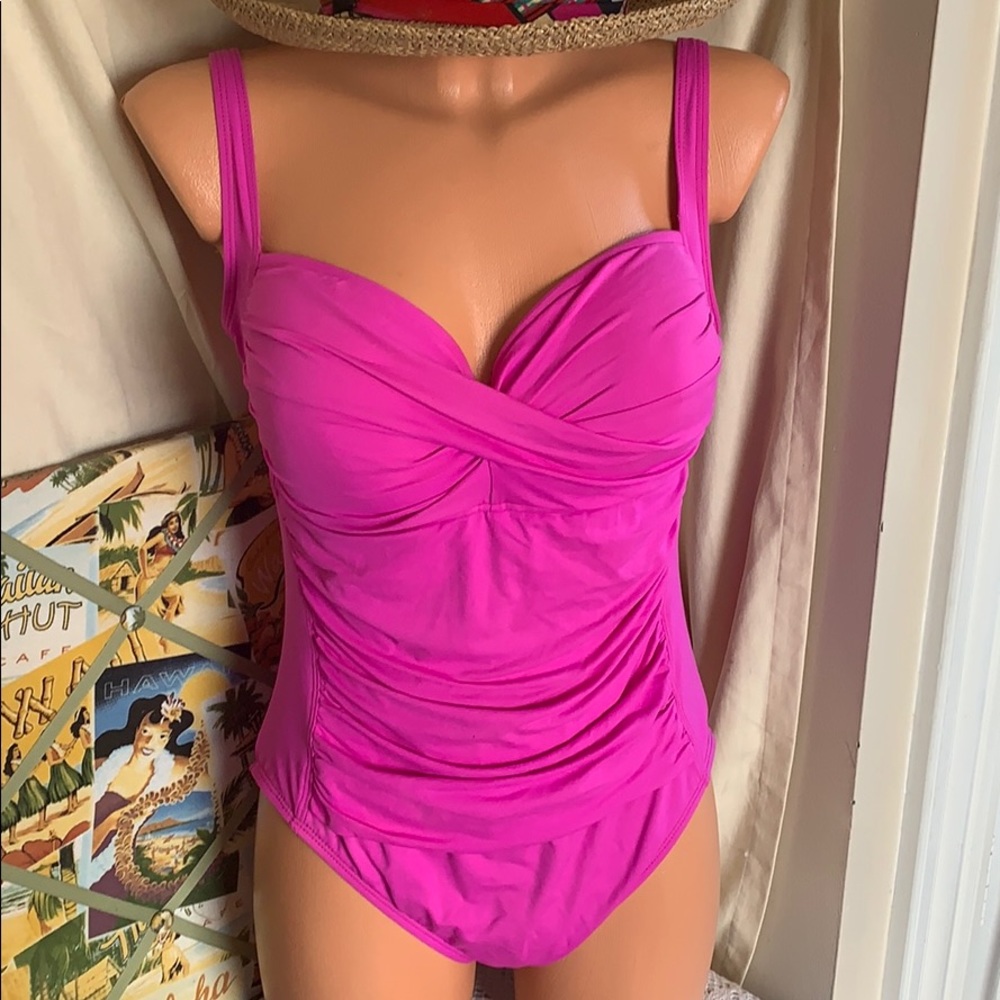 Barbie Pink Rod Beattie Ruch 1 pc swimsuit 14 XL